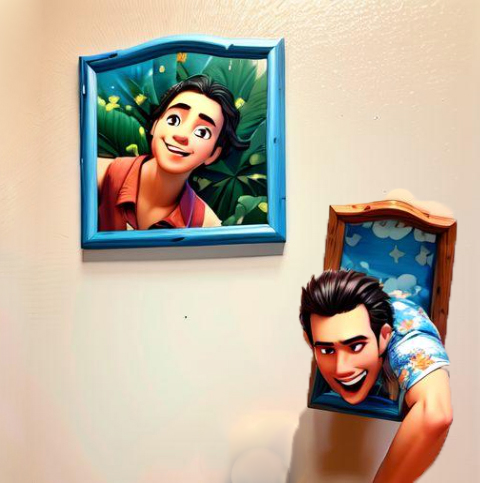 garcons dans les cadres